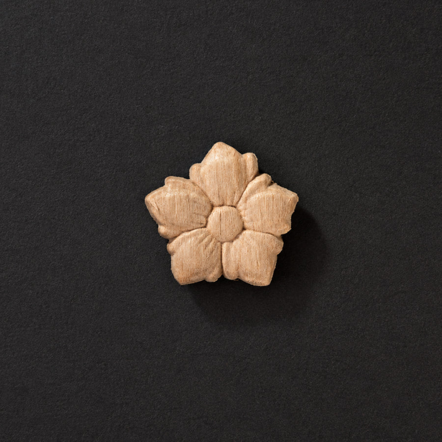 Petite Five-Petal Flower Onlay (Pack of 6) - Rosettes & Flowers