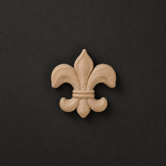 Mini Fleur-de-Lis Wood Onlay (Pack of 3) - Figurals & Heraldic