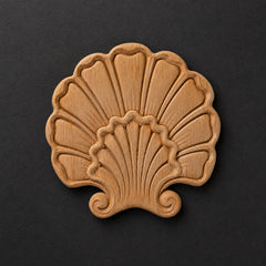 Scalloped Shell Wood Applique - Fans & Shells