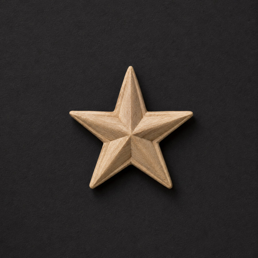 Mini Carved Wood Star (Pack of 3) - Arts & Crafts