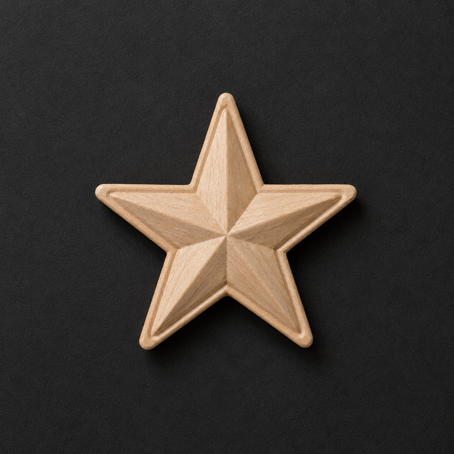 Classic Carved Wood Star (Pack of 2) - Arts & Crafts