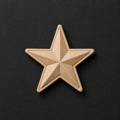 Classic Carved Wood Star (Pack of 2) - Arts & Crafts