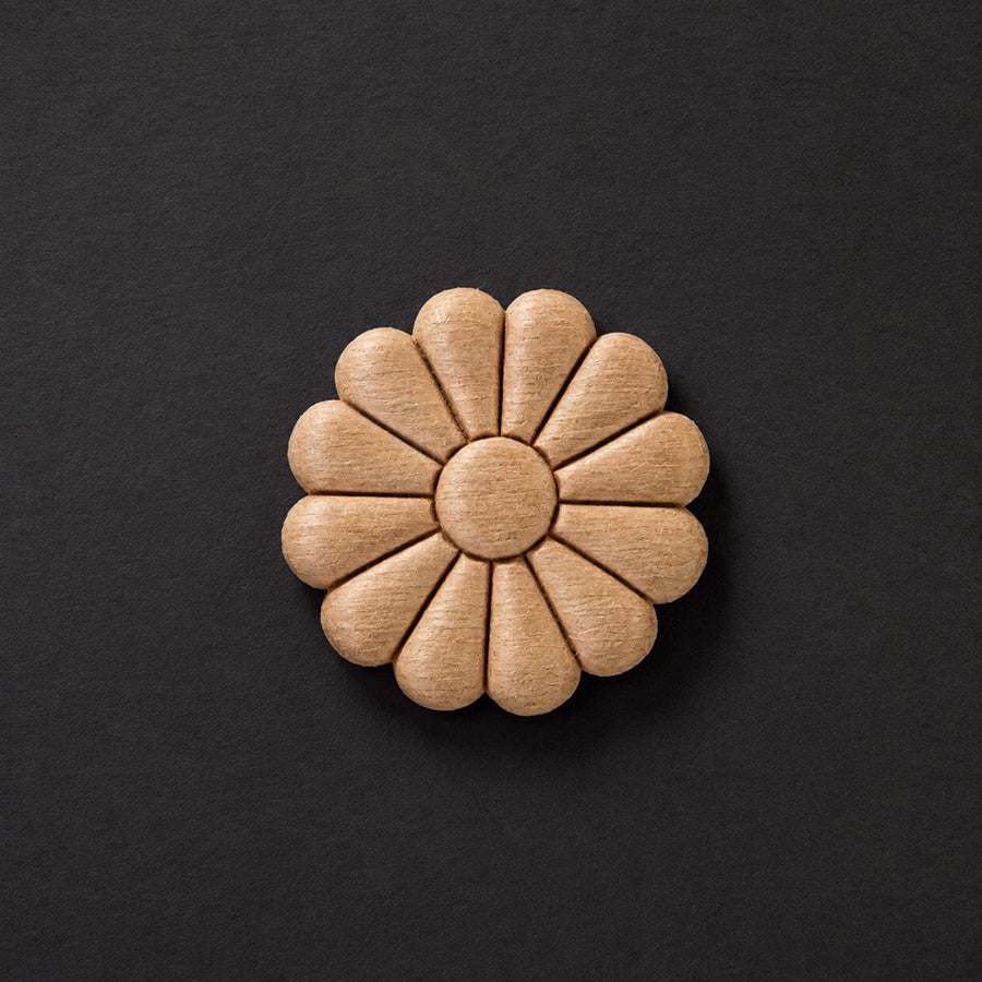 Round Flower Medallion Onlay (Pack of 2) - Rosettes & Flowers