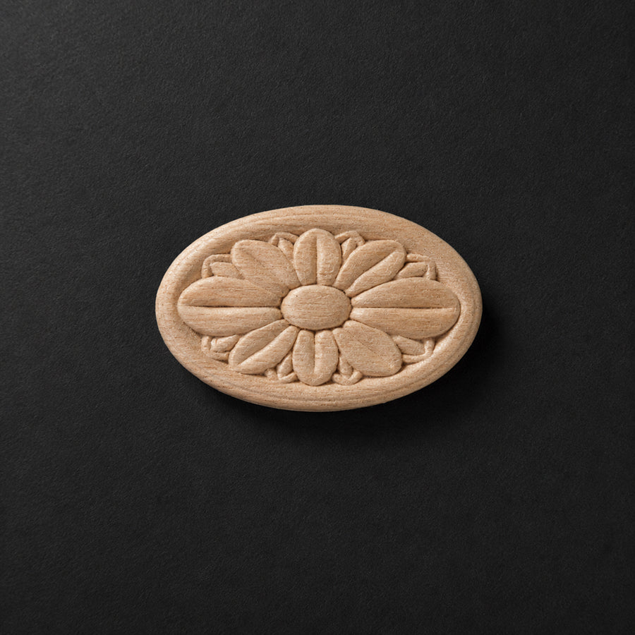 Oval Sunburst Rosette Onlay (Pack of 2) - Rosettes & Flowers