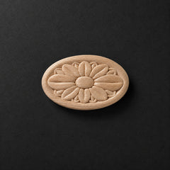 Oval Sunburst Rosette Onlay (Pack of 2) - Rosettes & Flowers