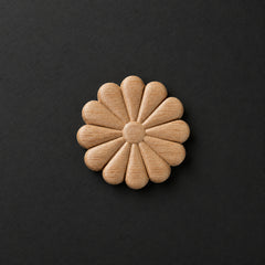 Compact Round Rosette Onlay (Pack of 2) - Rosettes & Flowers