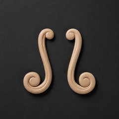 Classic S-Scroll Appliques (Pair) - Scrolls & Flourishes