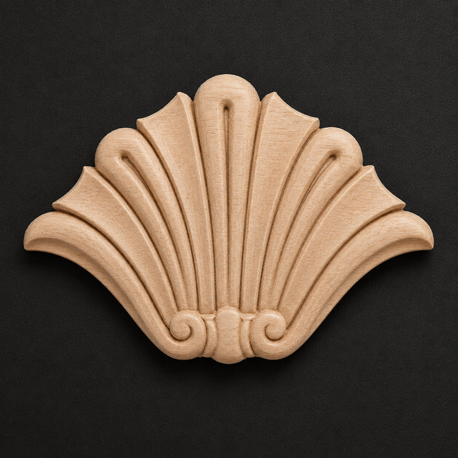 Fan Shell Wood Applique - Figurals & Heraldic