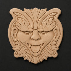 Gothic Bearded Face Mask Applique - Gothic