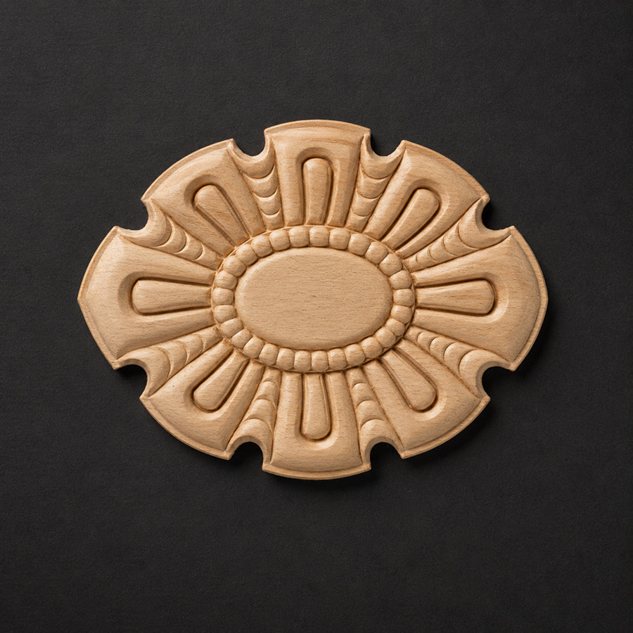 Beaded Oval Rosette Onlay - Rosettes & Flowers
