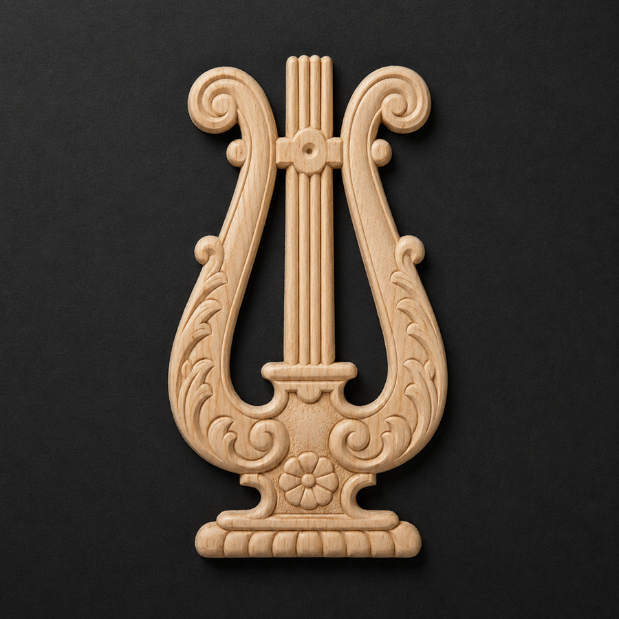 Carved Lyre Musical Applique - Figurals & Heraldic
