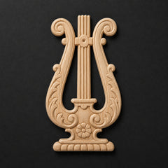 Carved Lyre Musical Applique - Figurals & Heraldic