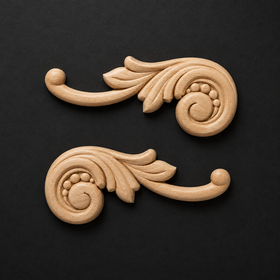 Petite Scroll Flourish Appliques (Pair) - Scrolls & Flourishes