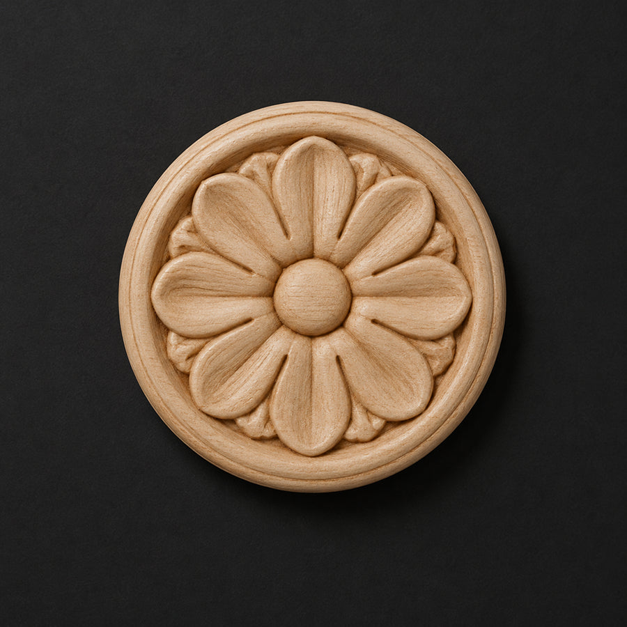 Aged Daisy Rosette Onlay (Pack of 2) - Rosettes & Flowers