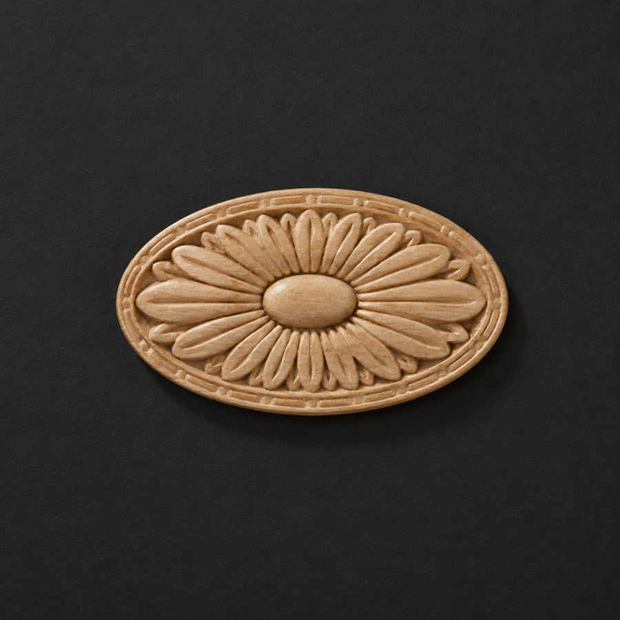 Oval Sunburst Accent Onlay (Pack of 2) - Rosettes & Flowers