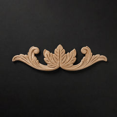 Slender Leaf Flourish Applique - Leaves & Acanthus