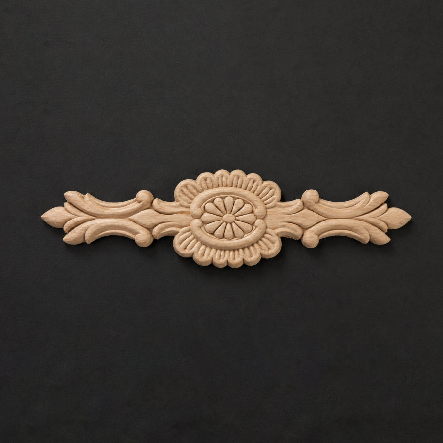 Scroll & Rosette Crest Applique - Pedestals & Crests