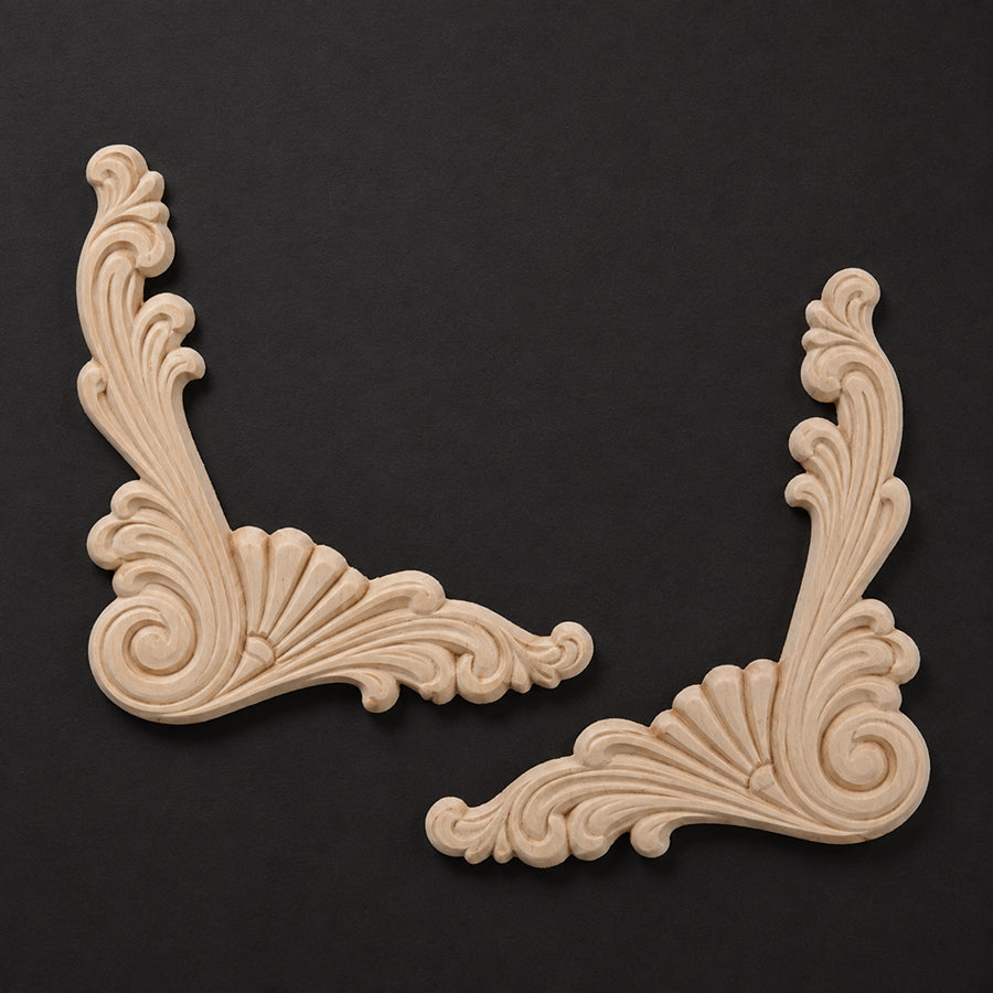 Acanthus Corner Appliques (Pair) - Corners & Accents