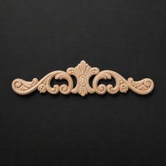 Compact Scroll Pediment Applique - Scrolls & Flourishes