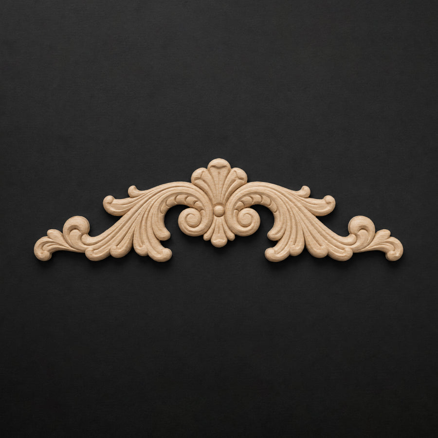 Flowing Scroll Pediment Applique - Scrolls & Flourishes