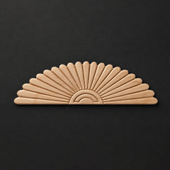 Wide Fan Pediment Applique - Scrolls & Flourishes